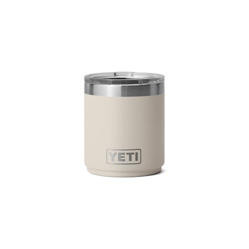 YETI Rambler Lowball, Vacuum Insulated Stainless Steel Stackable Lowball with MagSlider Lid, Stainless Steel, 10 oz (296 ml)