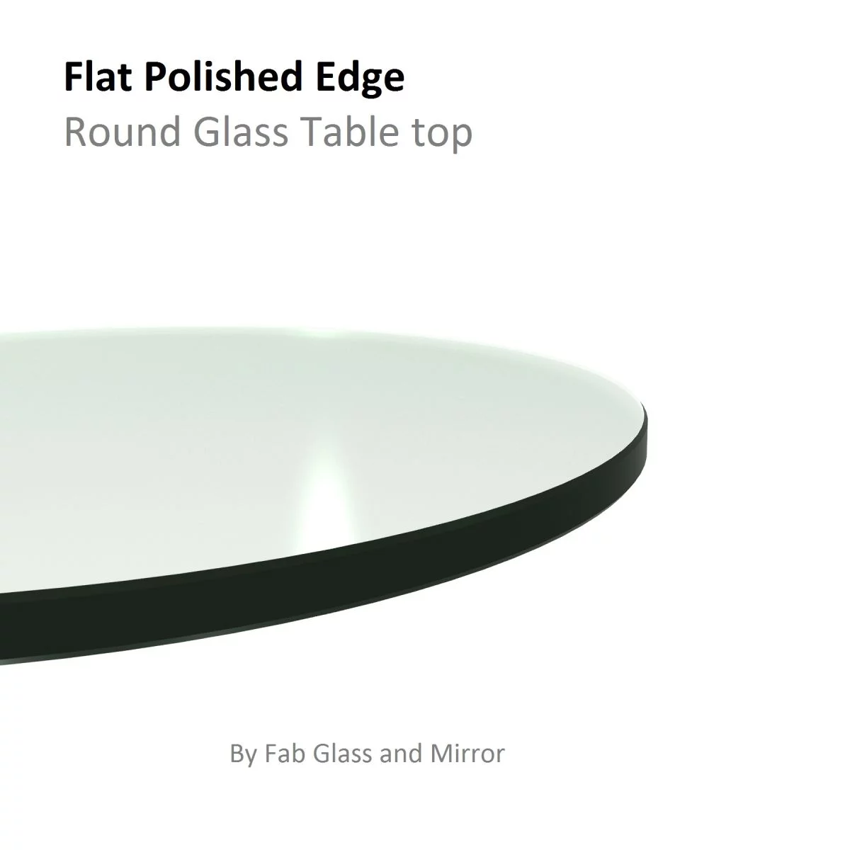 Glass Table Top 16 Inch Round 1/2 Inch Thick Flat Polish Tempered
