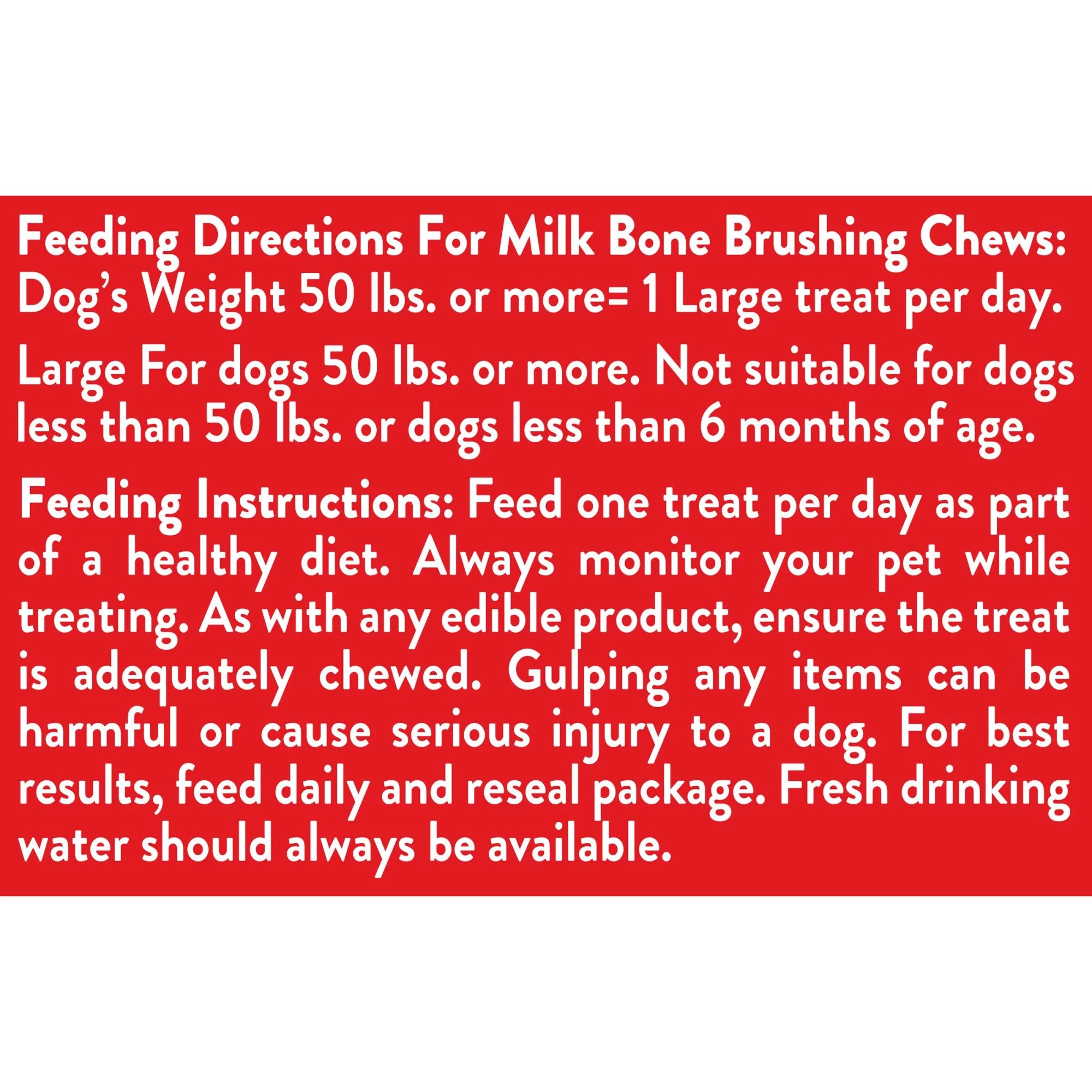 Milk-Bone Brushing Chews Daily Dental Dog Treats, Large, 24.2 oz. Bag, 18 Bones per Bag