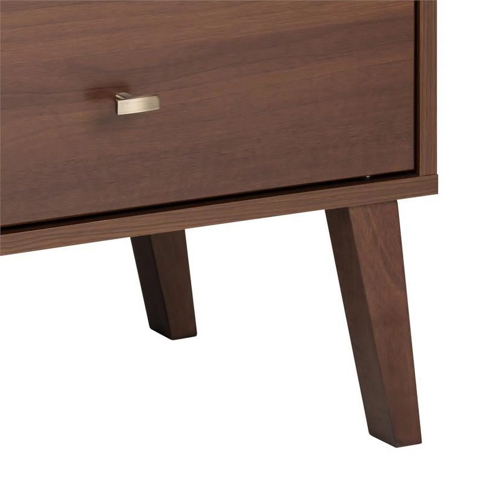 Home Square 2 Piece Wood Tall Nightstand Set with 2 Drawer in Cherry