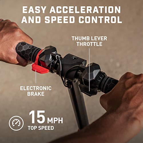 Mongoose React Electric Kids Scooter, Boys & Girls Ages 8+, Max Speed 6-15 MPH, Aluminum Handlebars and Frame, Rear Foot Brake, Battery and Charger Included