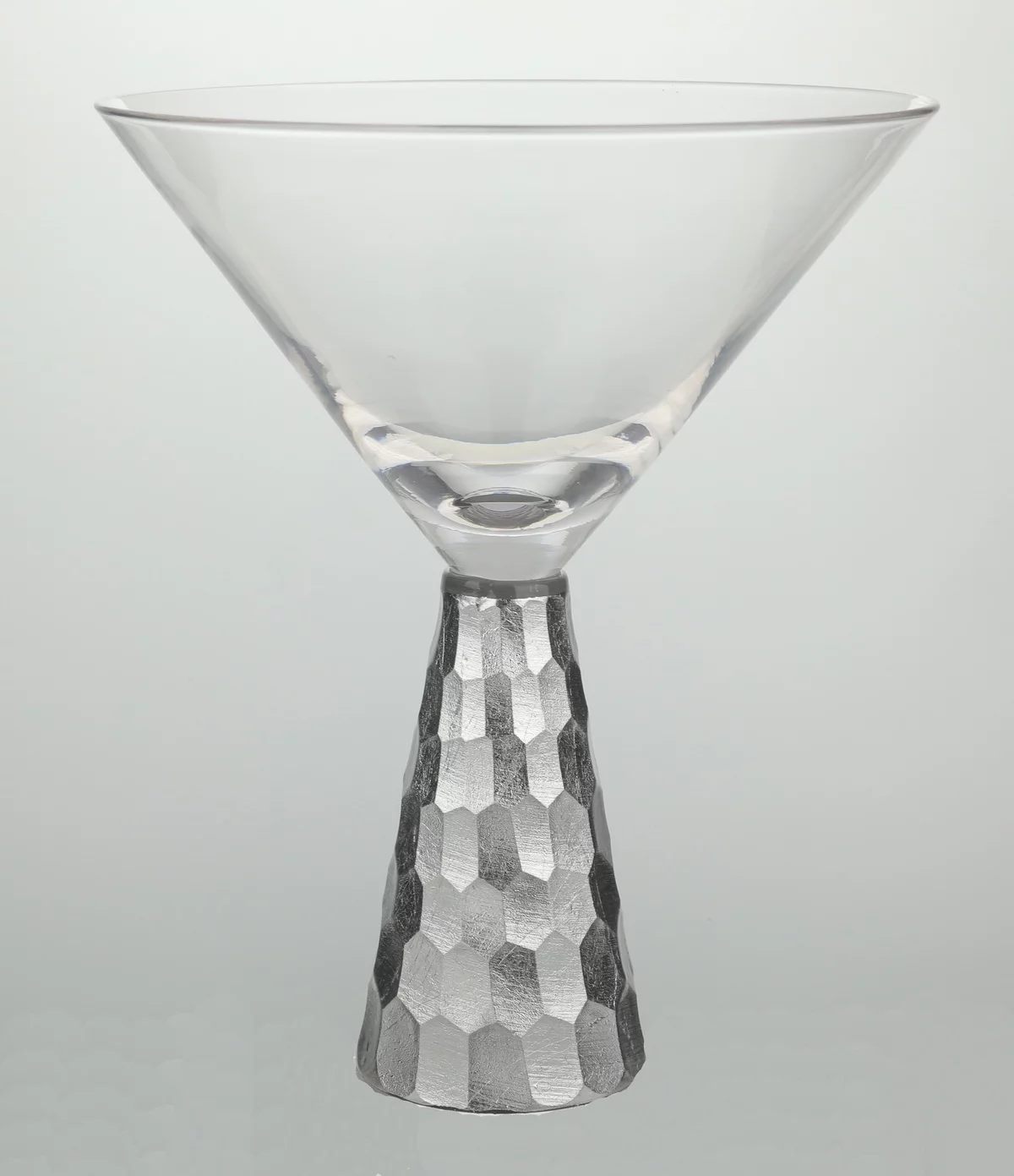 American Atelier  Daphne Martini Glasses Set of 2 - 9 oz. Silver