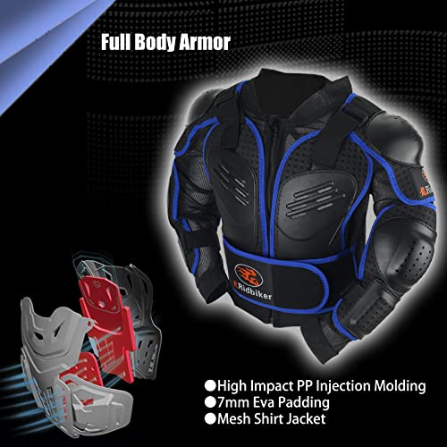 Kids Chest Protector Motocross Dirt Bike Gear Motorcycle Full Body Armor Jacket Protective Back Spine Protector Vest Gear