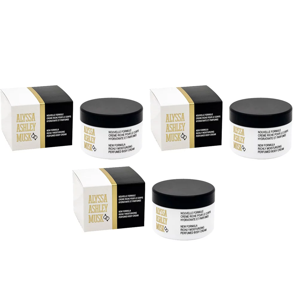 Pack of (3) Alyssa Ashley Musk By Alyssa Ashley For Women Body Cream 8.5 Oz