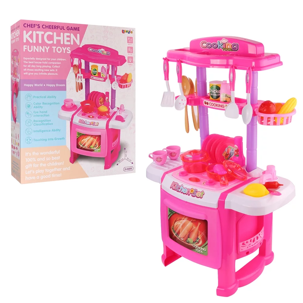 Blue Block Factory 92 Piece ABS Play Kitchen, Multi-color