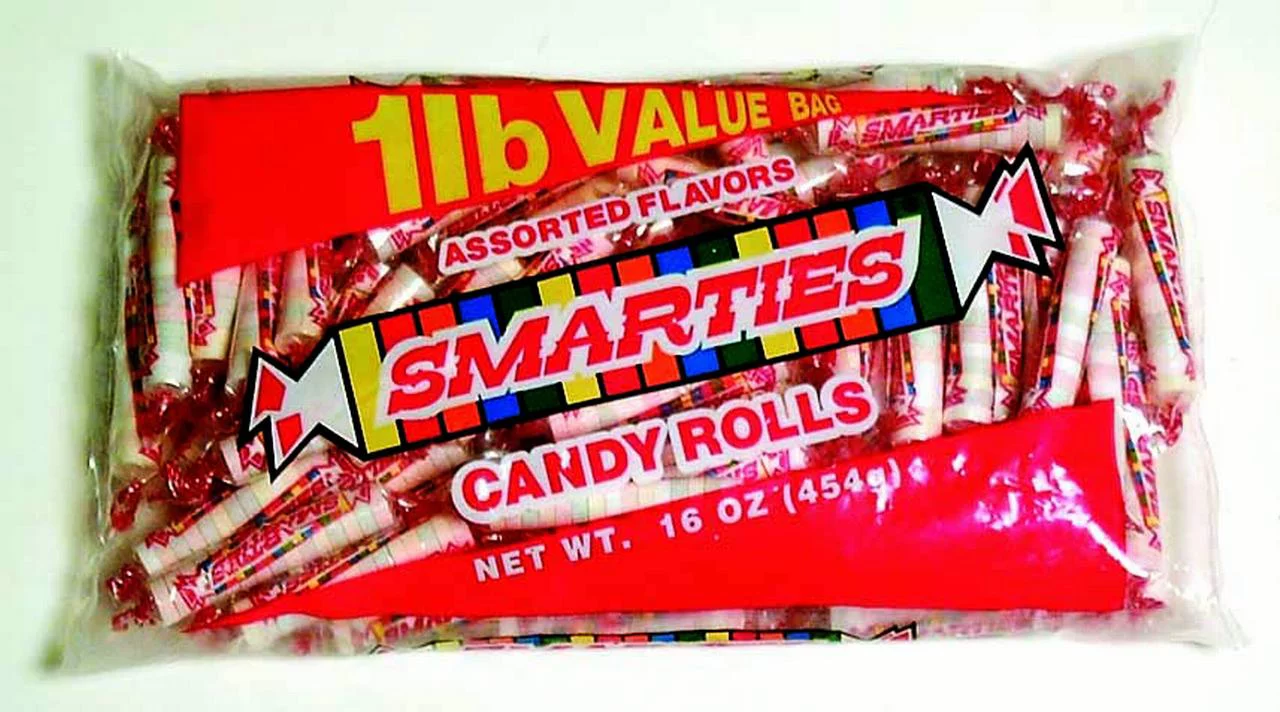 Smarties Candy Rolls Assorted Flavors, 1 LB (Pack of 4)