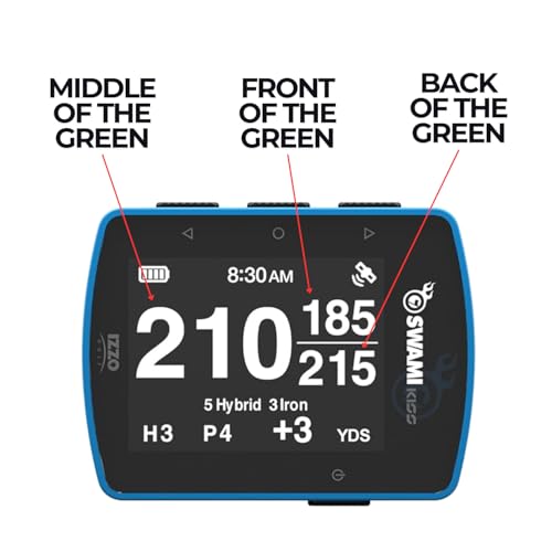 Swami KISS 2.0 Handheld Golf GPS Ragnefinder with Integrated Magnets - Blue