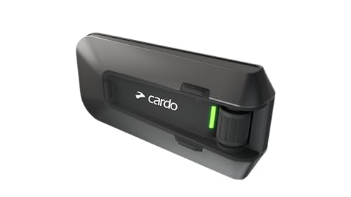 Cardo PACKTALK Edge Motorcycle Bluetooth Communication System Headset Intercom - Single Pack, Black
