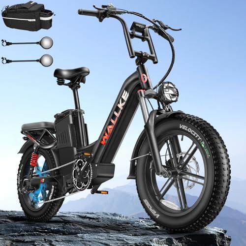 W Wallke AWD Dual Motor Electric Bike for Adults, UL2849 Certified, 48V 60Ah Battery Cell Brand Sam-Sung, Long Range 200 Miles 35MPH Fast Ebike, 20