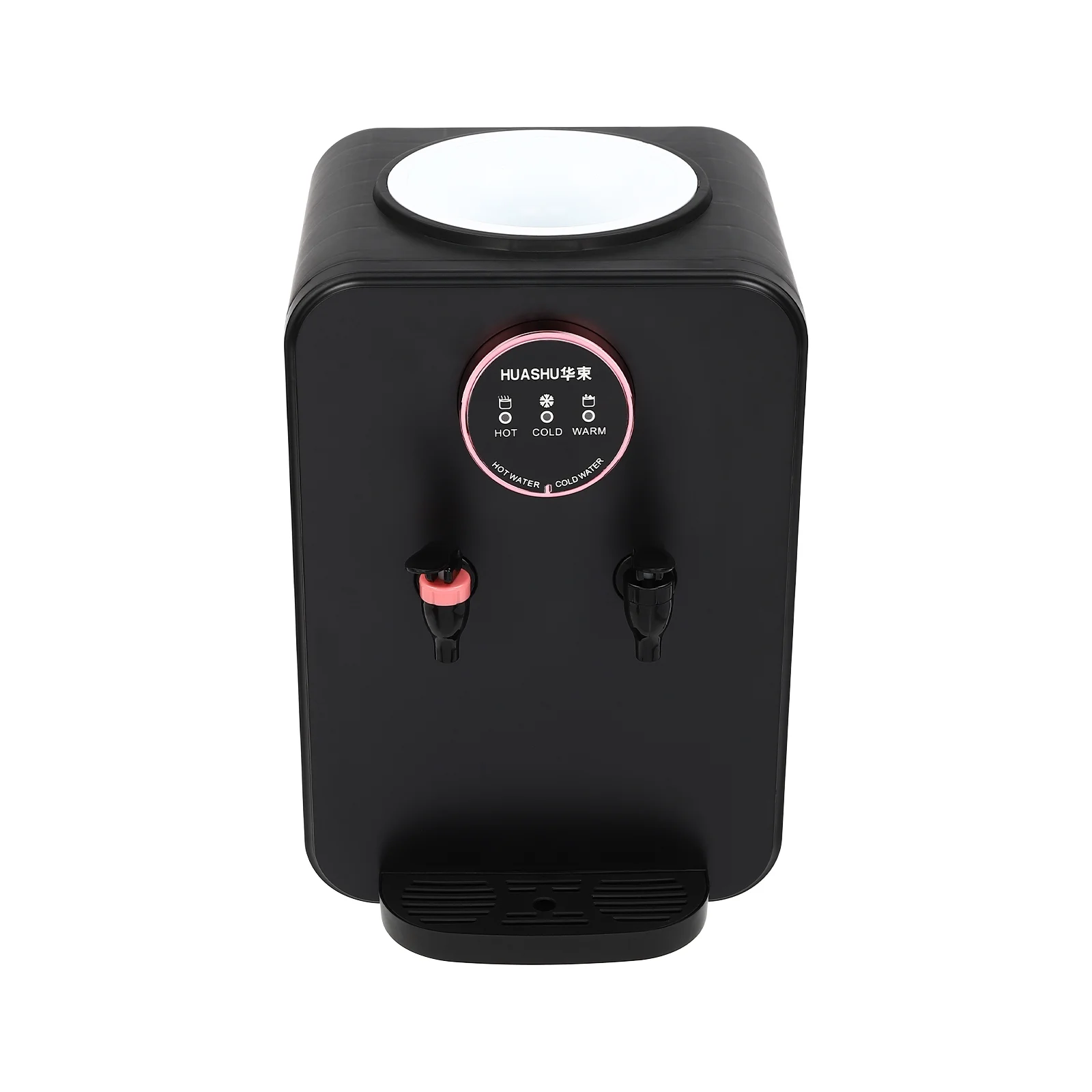 Top Loading Water Cooler, Countertop Hot/Cold Water Dispenser, 110V Premium Water Dispenser with Hot Cold and Room Temperature Water,Black,Applicable Bucket Capacity 4.5-18.9L/1.19-4.99gal