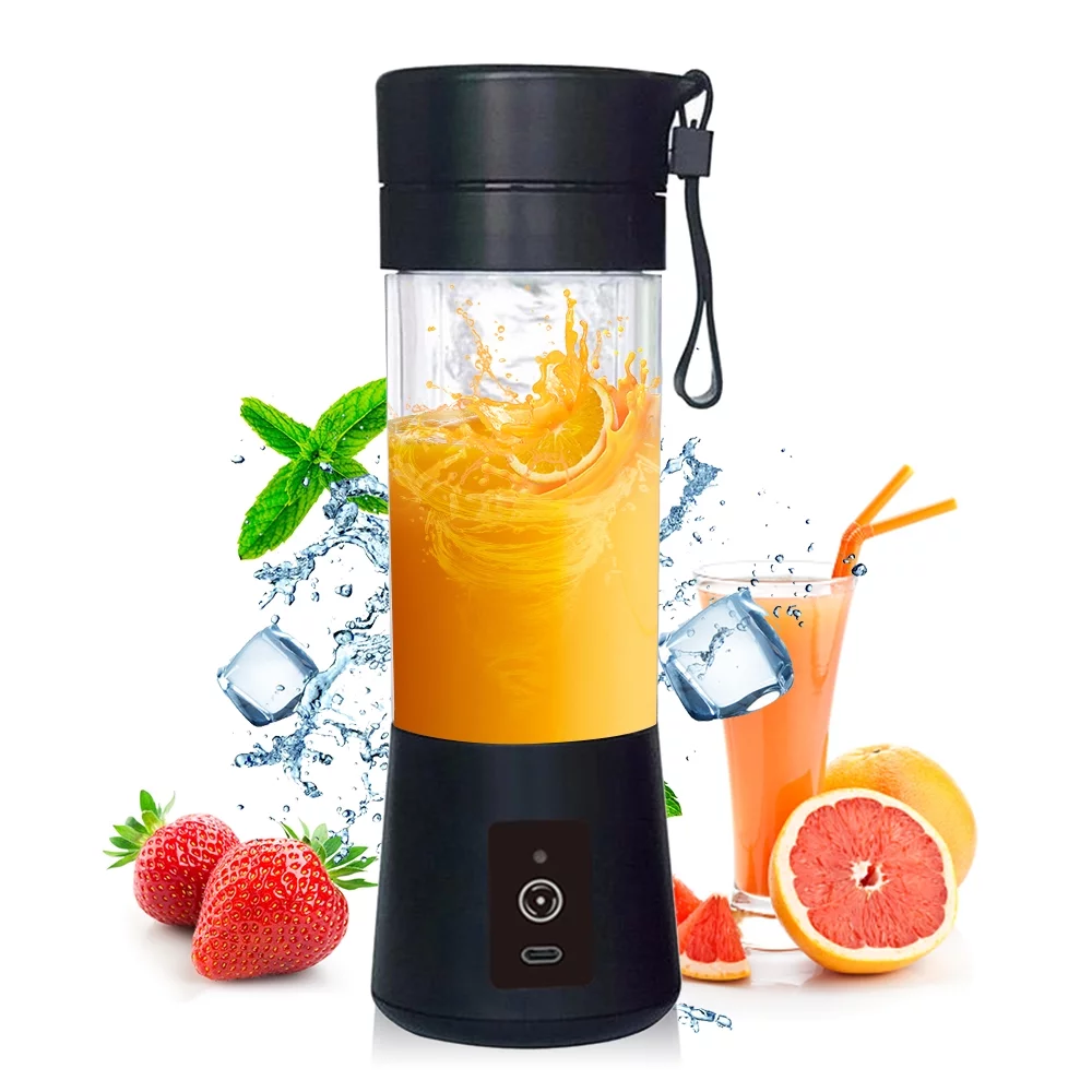 Tomshoo Rechargeable Travel Fruit Juicer, Small Electric Blender for Juice Mixing, USB Portable Mixer Cup