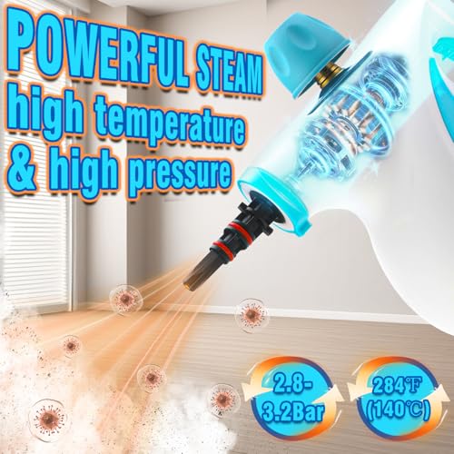 Handheld Steam Cleaner, Pressurized Multi-Surface Steamer for Cleaning, 10 in 1 Steam Cleaner for Home, Kitchen, Bathroom, Car, Upholstery, Crevice, Floor, Window Cleaning