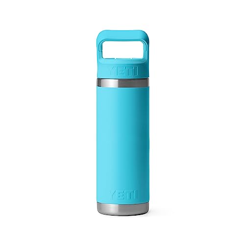YETI Rambler 18 oz Bottle, Vacuum Insulated, Stainless Steel with Straw Cap, Beekeeper