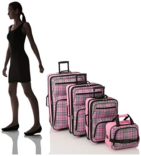 Rockland Fashion Expandable Softside Upright Luggage Set, Charcoal, 2-Piece (14/19)
