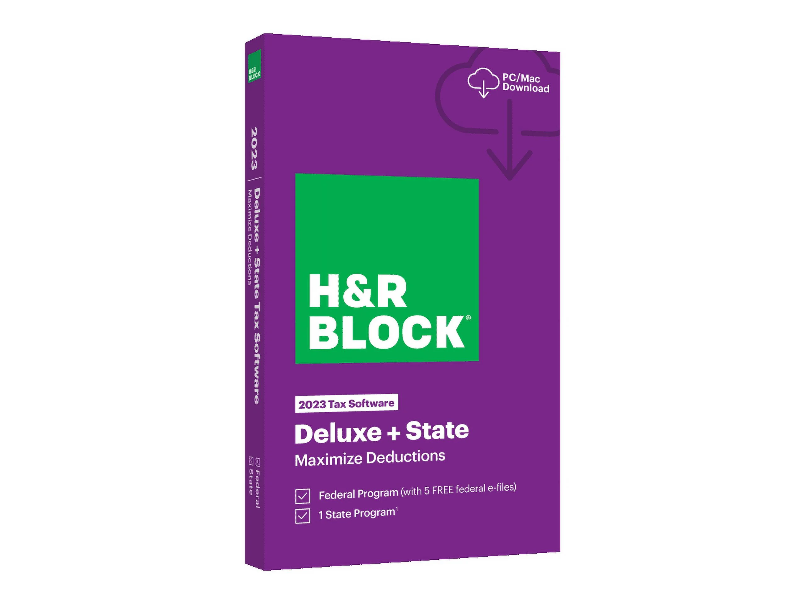 H&R Block Tax Software Deluxe + State 2023 [Key Card]