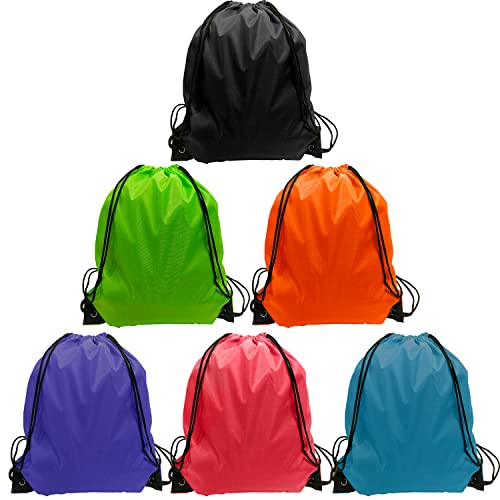 GoodtoU Drawstring Backpack 10 Pcs Cinch Bag Drawstring Bags Bulk Nylon Draw String Sport Bag for Gym Party Trip 10 Colors