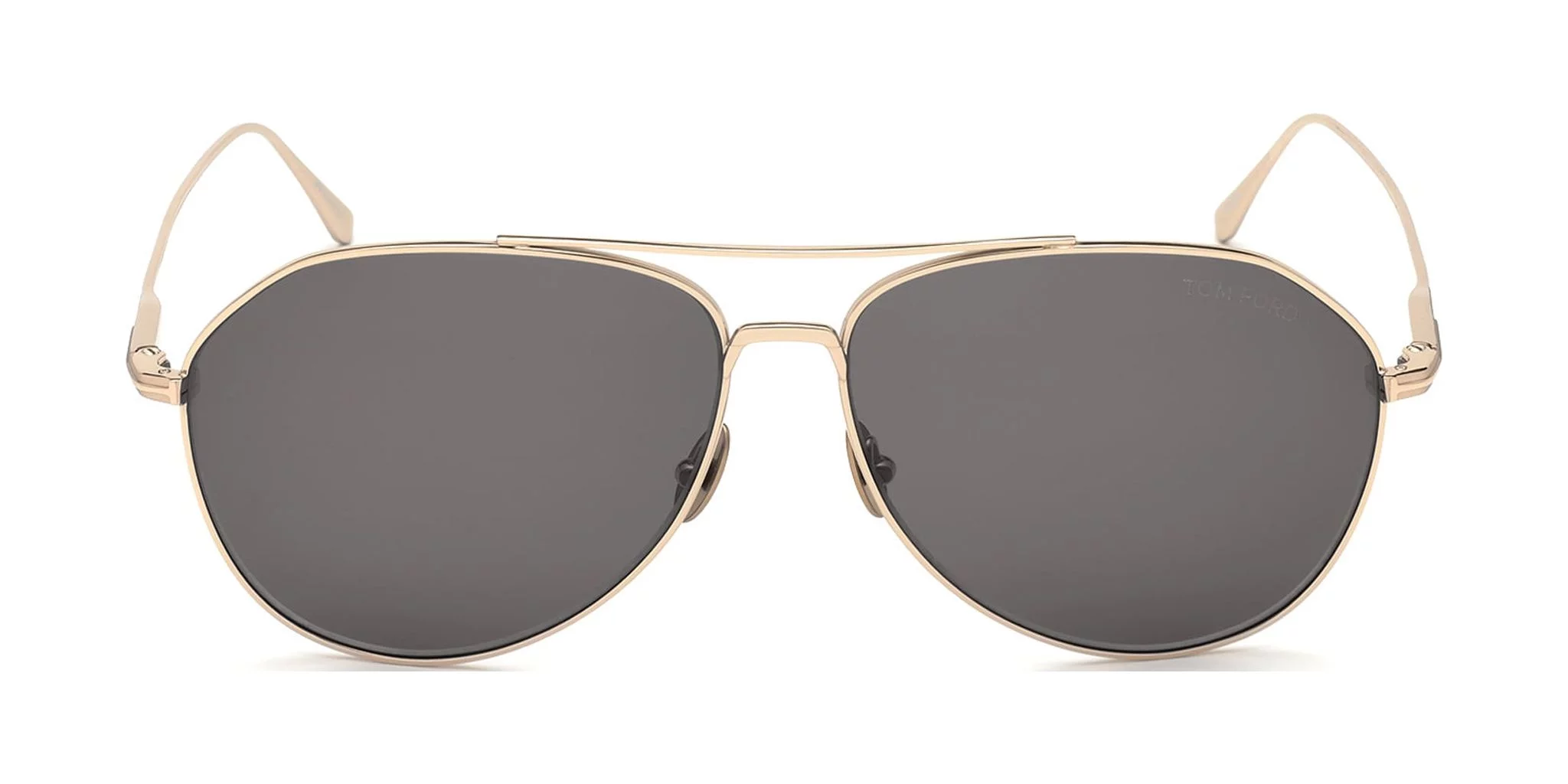 Tom Ford Cyrus FT0747 28A Shiny Rose Gold Titanium Grey 62 mm Men's Sunglasses