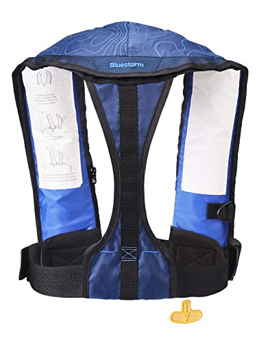BLUESTORM Stratus 35 Inflatable Life Jacket PFD for Adults | US Coast Guard (USCG) Approved Automatic Self Inflating Life Vest Preserver with Manual Ripcord