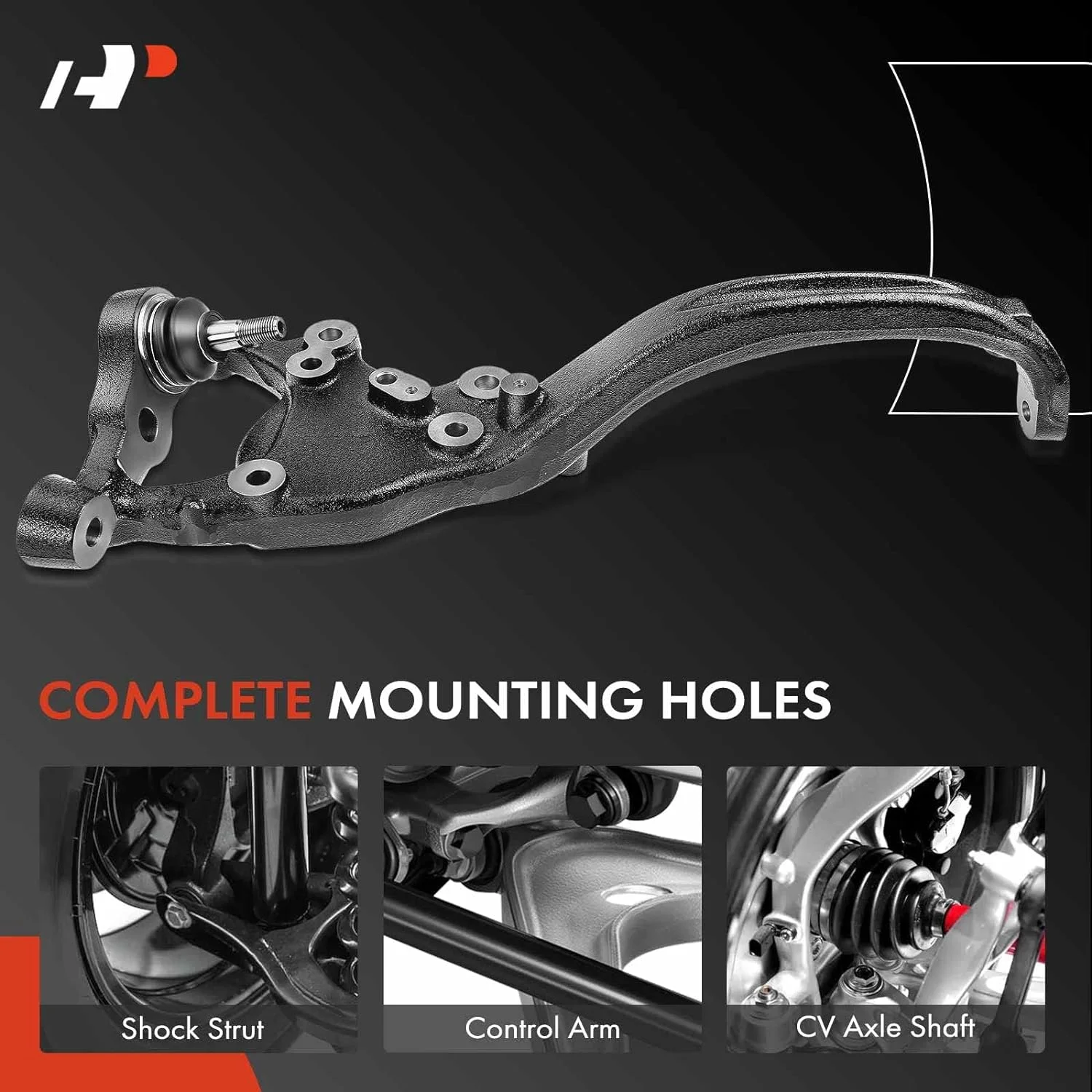 A-Premium Front Suspension Steering Knuckle Compatible with Chrysler 300 2012-2021, Dodge Challenger 2012-2021, Charger 2012-2021, Left Driver Side, Replace # 05168421AF