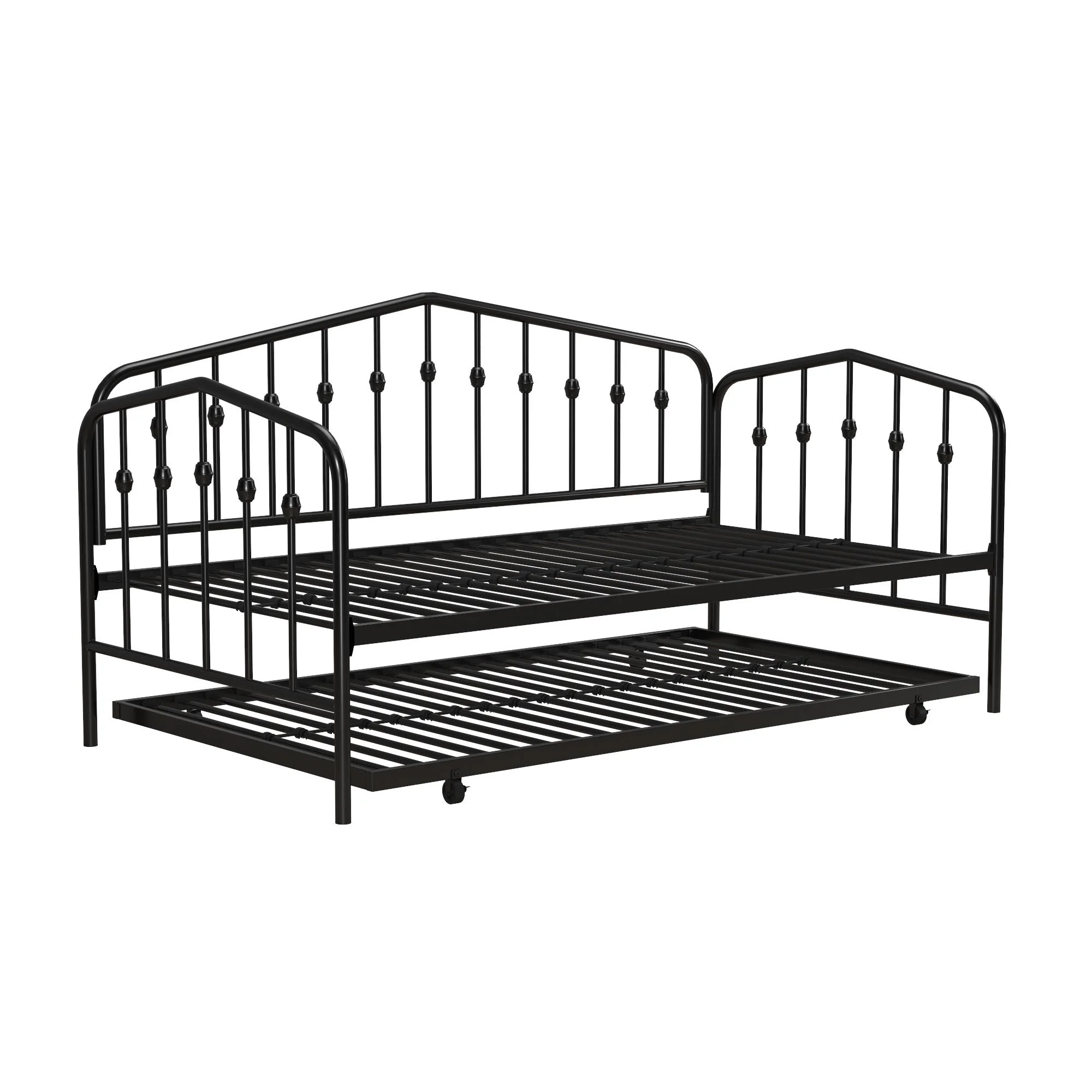 Novogratz Bushwick Metal Daybed & Trundle, Twin, Black