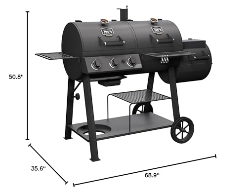 Oklahoma Joe's Canyon Combo Charcoal and Gas Smoker & Grill, Black - 24203004