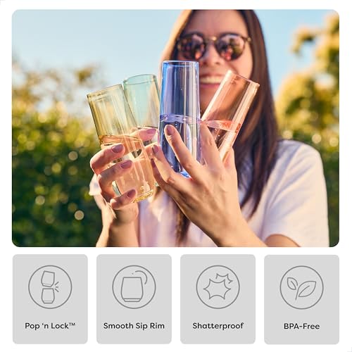 TOSSWARE POP 9oz Flute, Premium Quality, Recyclable, Unbreakable & Crystal Clear Plastic Champagne Glasses,Flute , 12 Count (Pack of 1)