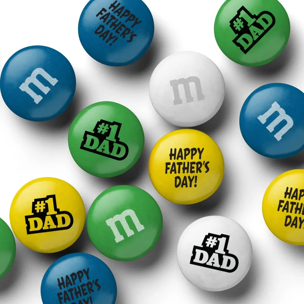 M&M,S Pre-Designed Father,S Day Milk Chocolate Candy - 2Lbs Of Bulk Candy In Resealable Pack For Fathers Day Gift Basket, Sweet Gifts For Dad And Diy Party Decorations
