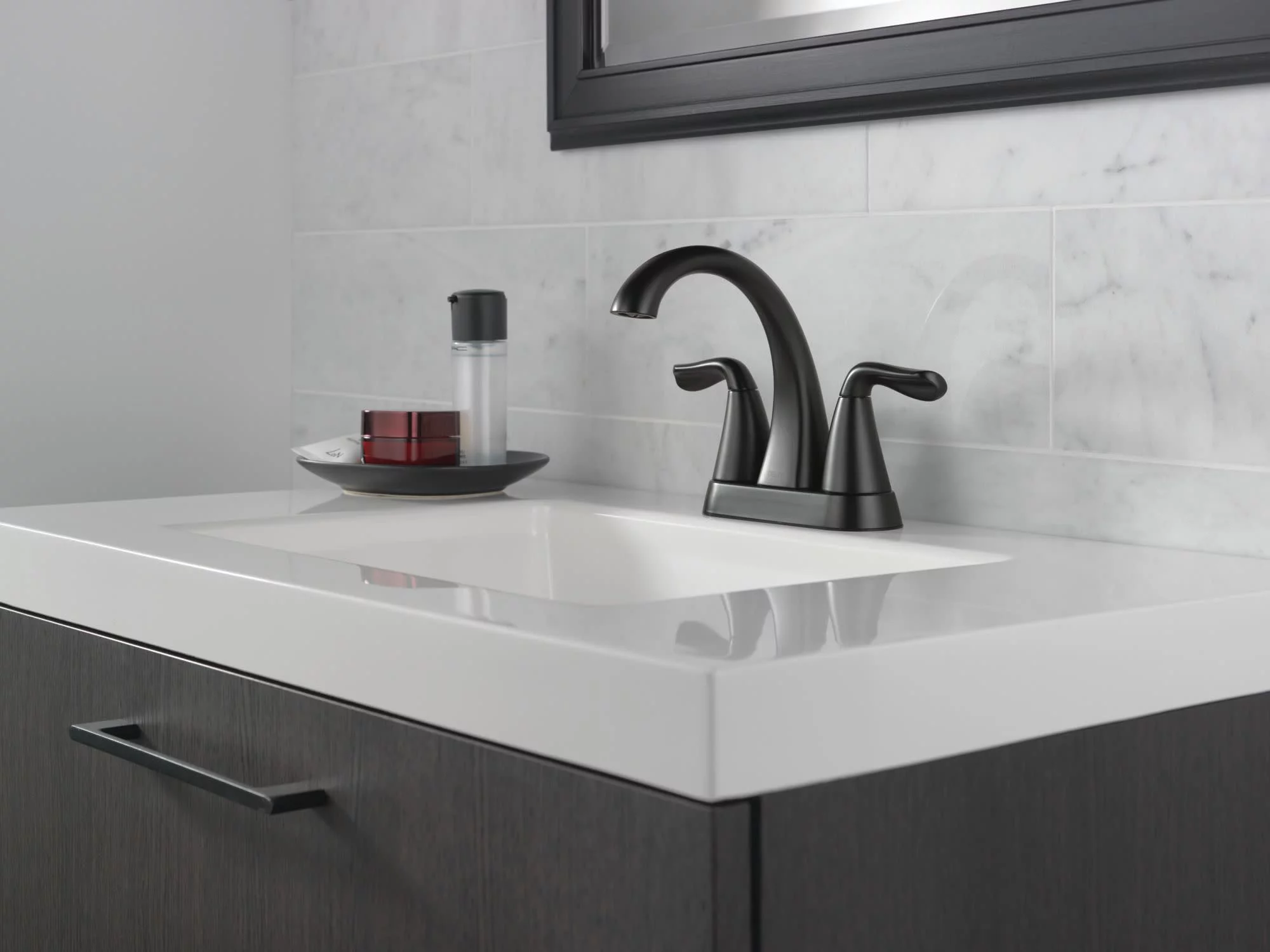 Delta 25840Lf Arvo 1.2 GPM Centerset Bathroom Faucet - Nickel