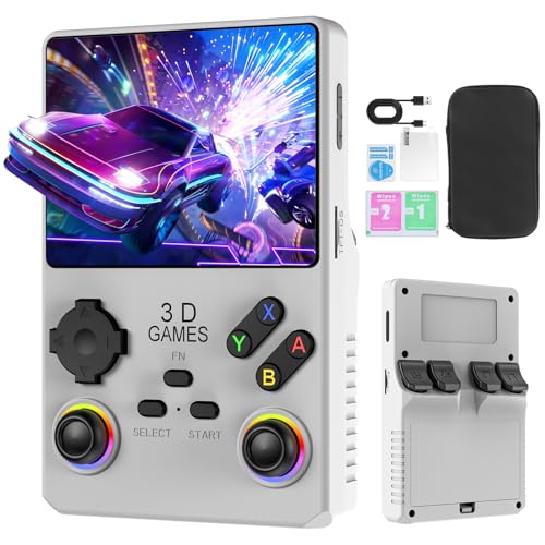 V40 PRO Upgraded Retro Handheld Game Console, Built in 35,000+Classic Games, 36+Simulators, Linux System, 3.5-inch 4K HD IPS Screen Video Player, 256GB TF Card, Portable Pocket Arcade Console (Black)