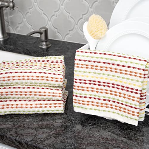 Ritz Pebble Bar Mop, Holiday Red-Green, 4 Towel Set