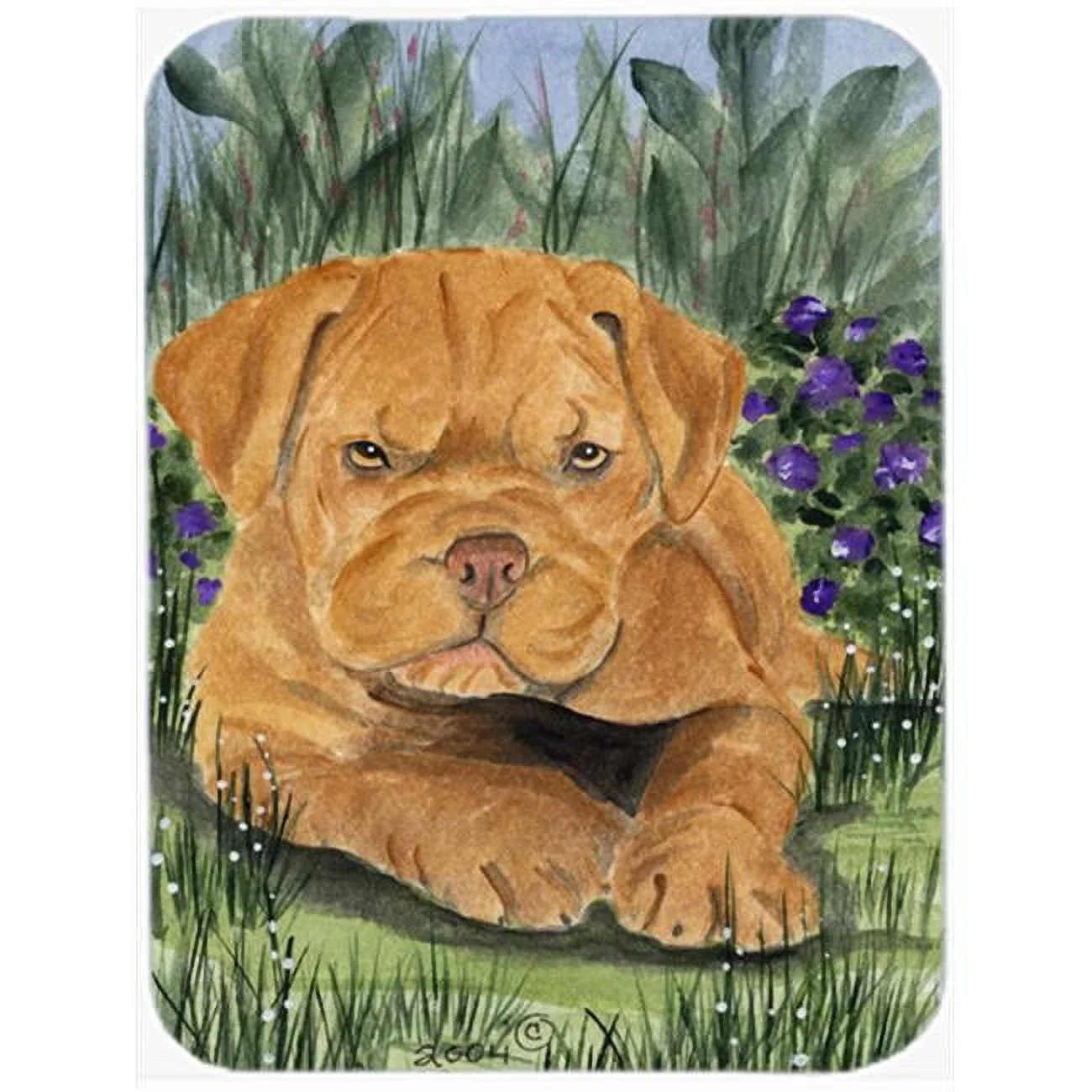 Dogue De Bordeaux Glass Cutting Board - Large