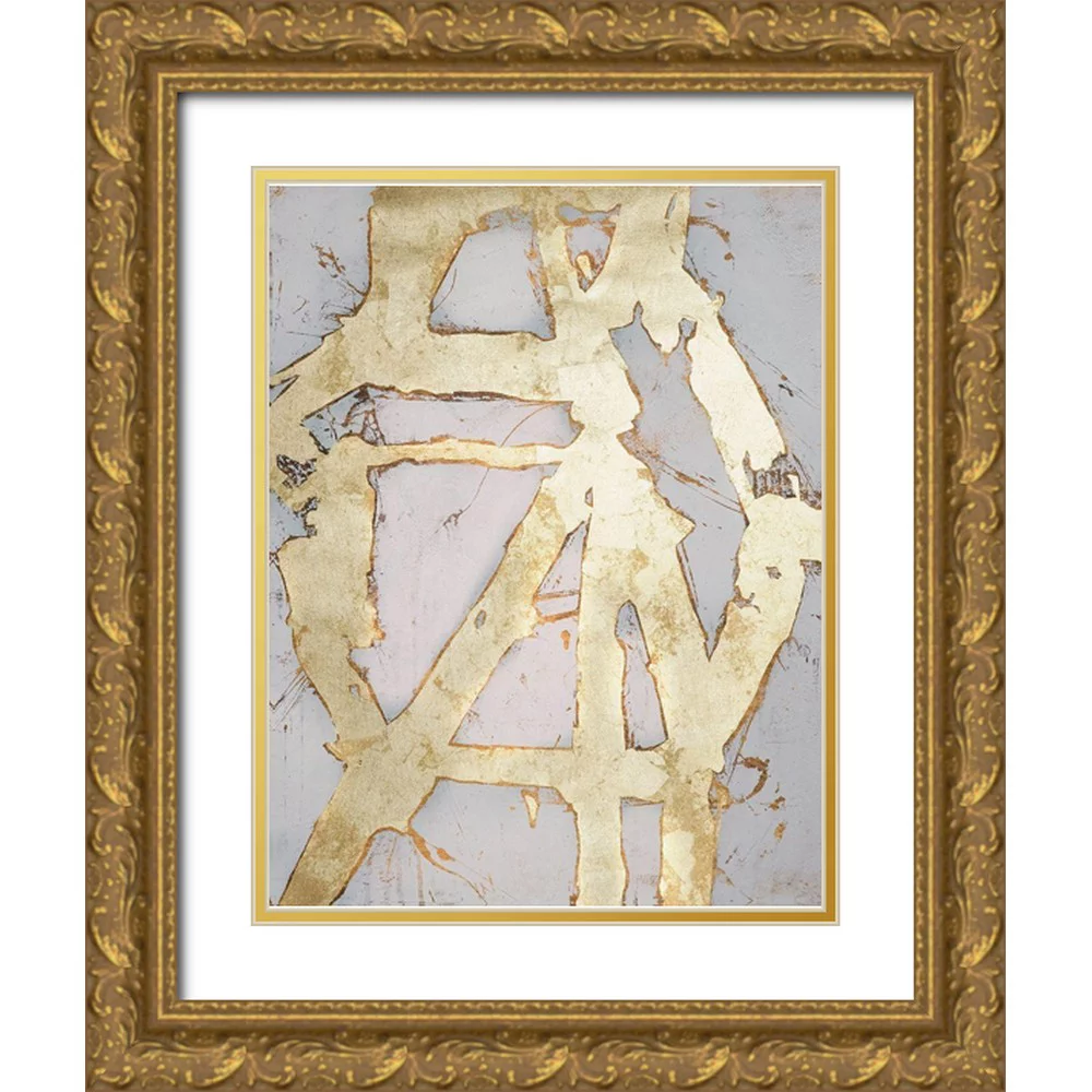 Ashley, Erin 12x14 Gold Ornate Wood Framed with Double Matting Museum Art Print Titled - Printed Ace of Spades in Gold I