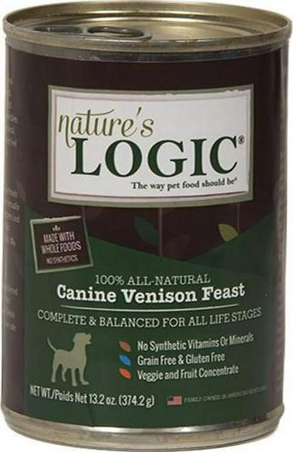 Nature's Logic Canine Venison Feast Canned Dog Food 13.2oz, case of 12