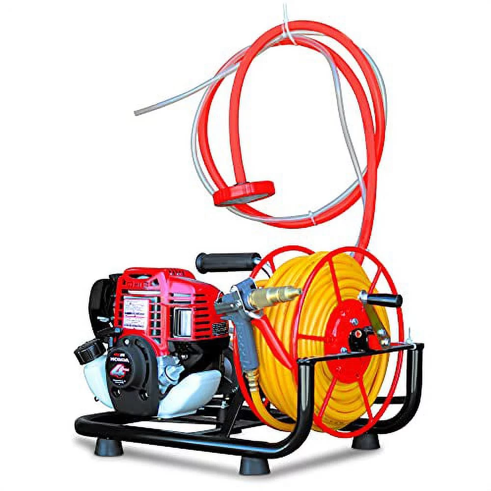1.3HP Skid Sprayer Barrel Mount Only with Honda GX35 100ft Hose and 500 PSI Pump for Pest Control