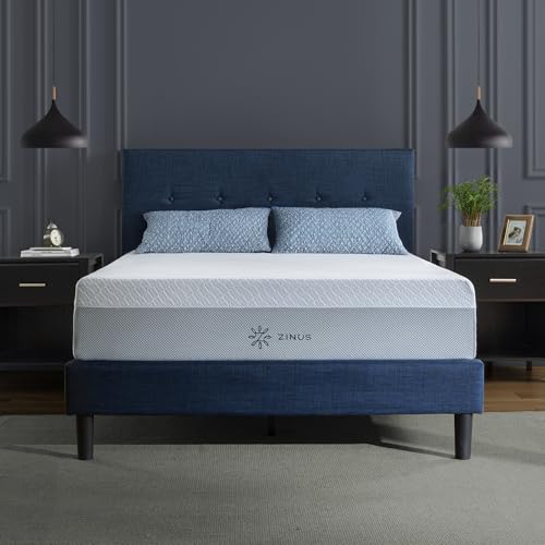 ZINUS 12 Inch Green Tea Cooling Memory Foam Mattress [New Version], Full, Fiberglass Free, Medium Firmness, Cooling Gel Foam, Certified Safe Foams & Fabric, Mattress in A Box