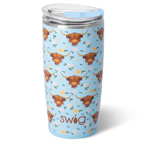 Swig Life 32oz Insulated Tumbler, Travel Coffee Tumbler with Lid, Cup Holder Friendly, Stainless Steel Travel Coffee Mug, Glitter Tumbler, Glitter Gifts (Confetti)