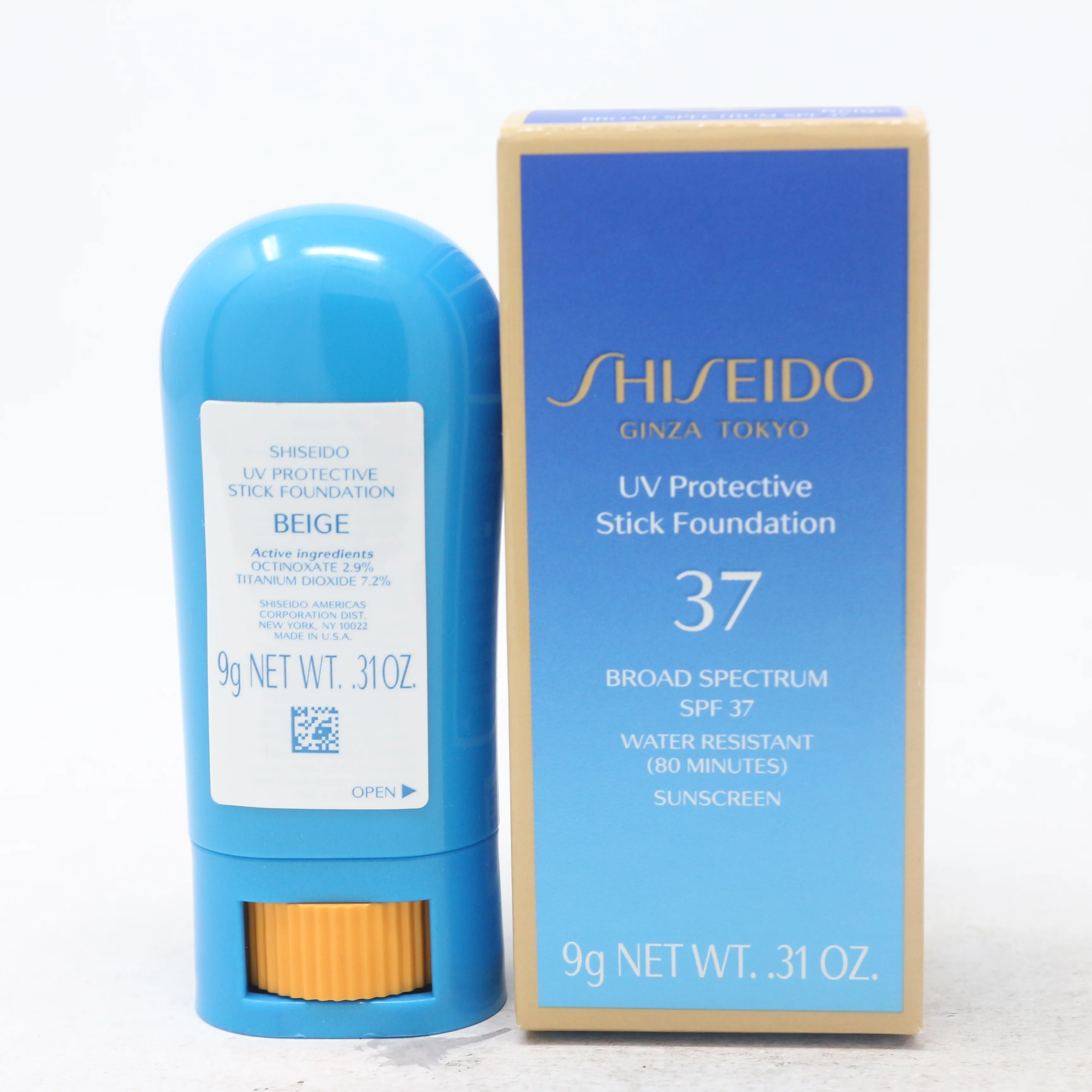 Shiseido Sun Ginza Tokyo UV Protective Stick Foundation SPF37 Beige 0.31oz/9g