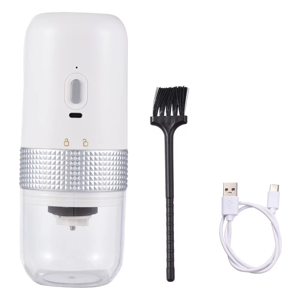 Anself Portable Electric Burr Coffee Grinder, Ceramic Grinding Core, Adjustable Setting, USB Rechargeable, Travel Camping Office Household