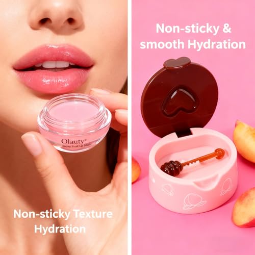 4 PCS Bee Lip Balm Honey Pot-Strawberry, Watermelon, Apple Lime, Honey Lip Mask Overnight Propolis Moisturizing,Vitamin E Prevention Cracked &Chapped Lips,Christmas Gifts Lip Balm