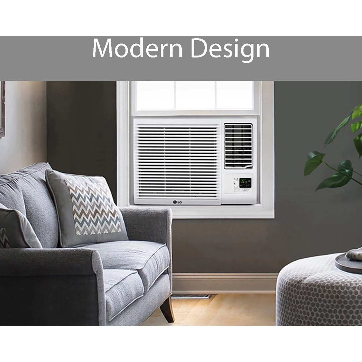 LG 11,500/12,000 BTU 230V Window Air Conditioner with 9,200/11,200 BTU Supplemental Heat Function