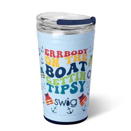 Swig Life 32oz Insulated Tumbler, Travel Coffee Tumbler with Lid, Cup Holder Friendly, Stainless Steel Travel Coffee Mug, Glitter Tumbler, Glitter Gifts (Confetti)