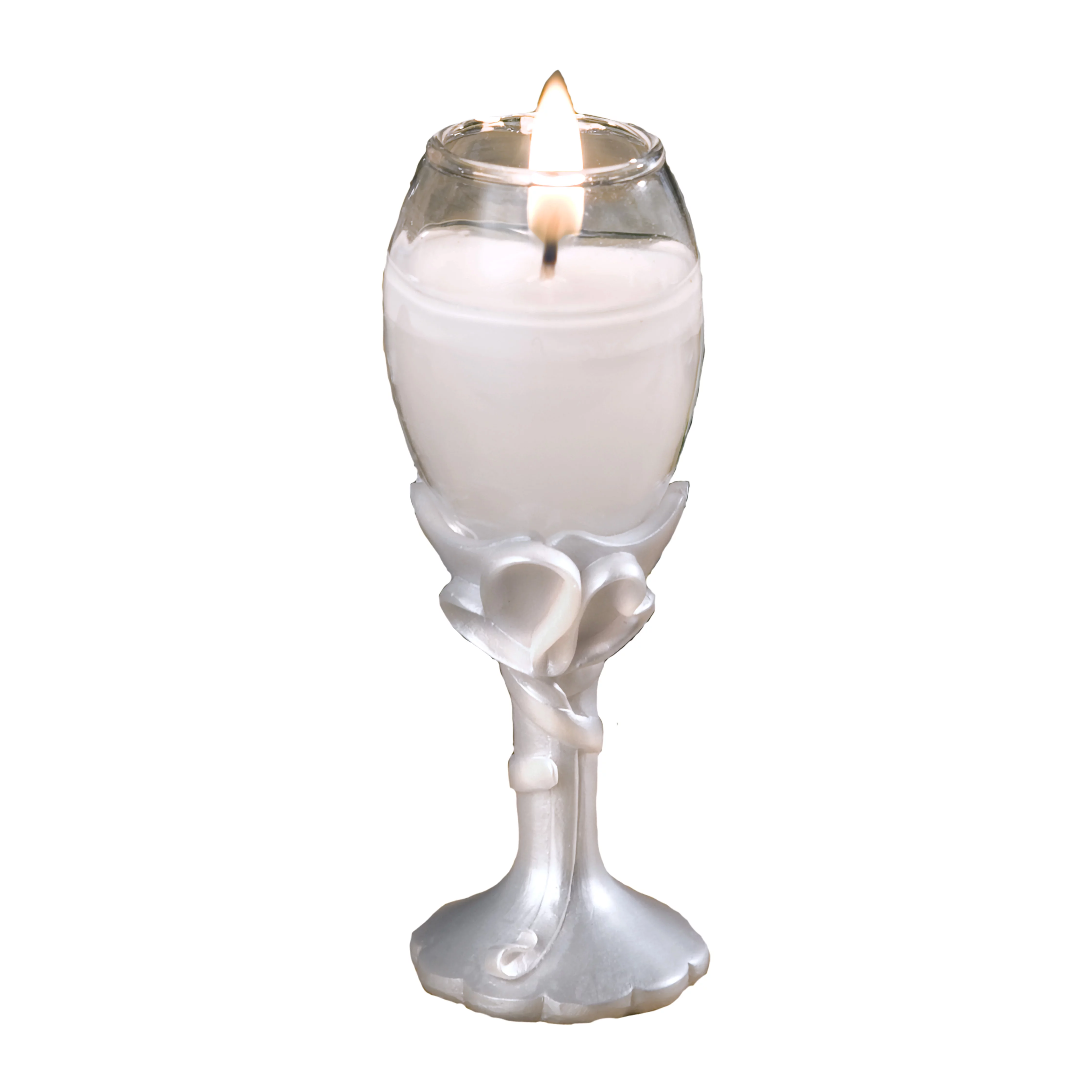 30 Double Heart Design Champagne Flute Candle Holders