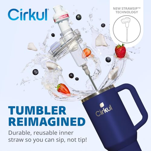 Cirkul 40oz. Carbon Stainless Steel Tumbler with Handle, All-Day StrawSip™, Double-Wall Insulated