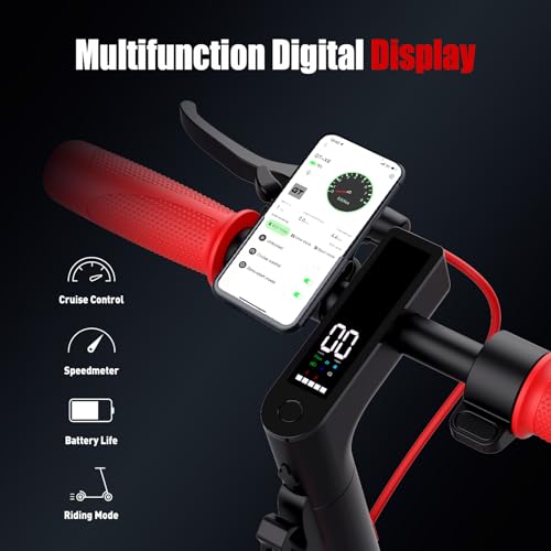 GTRACING Electric Scooter Adults with Seat Detachable and 3L Bag, 20 Miles Range, 6/10/15/22mph Four Gear Speeds, Foldable Commuting Power by 450W Motor and App Control, 8.5