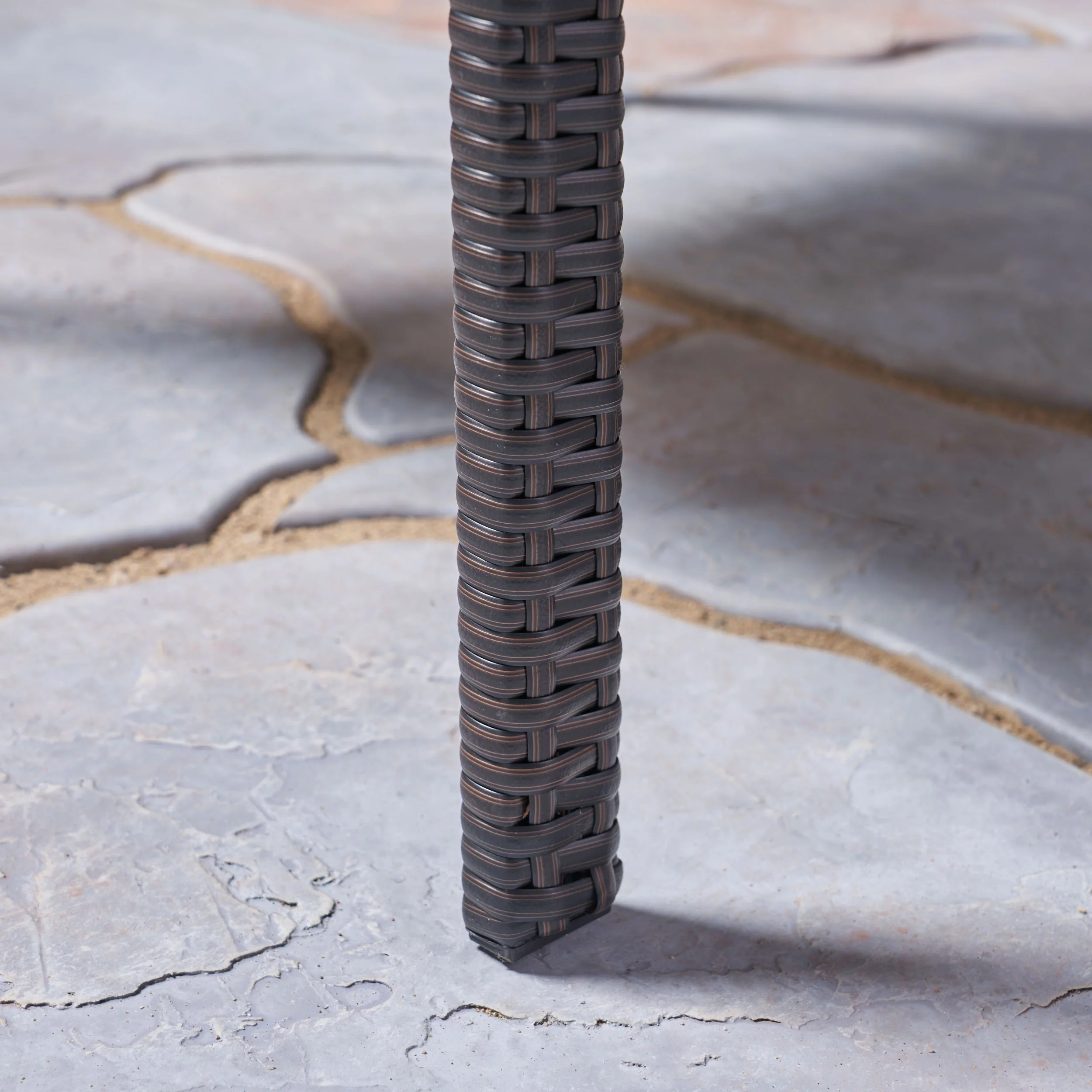 Noble House Hayden 3-Piece Outdoor Wicker/Fabric Bistro Set in Multibrown/Cream