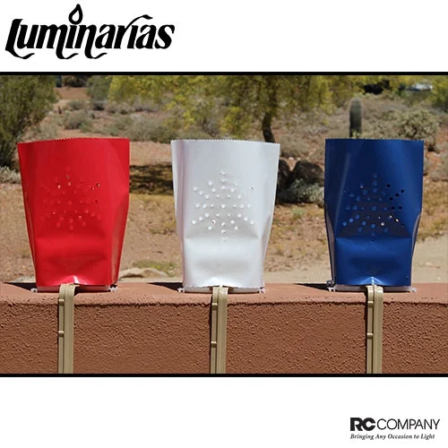 PATRIOTIC LUMINARY - RED WHITE BLUE STARBURST ELECTRIC LUMINARY LIGHT SET - RC LIGHTSTYLES - MADE IN AMERICA - FREE SHIP USA