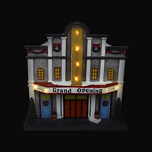 Christmas Village Sledding Down Hill - Lighted Musical Snow Village with 8 Animated Kids Going Down The Mountain