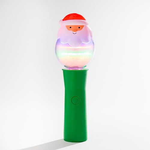 Jumbo Snowball Light Up Christmas Spinners LED Spinning Wand Toy, Sensory, Stocking Stuffer, Party Favor for Kids & Adults (Snowman)