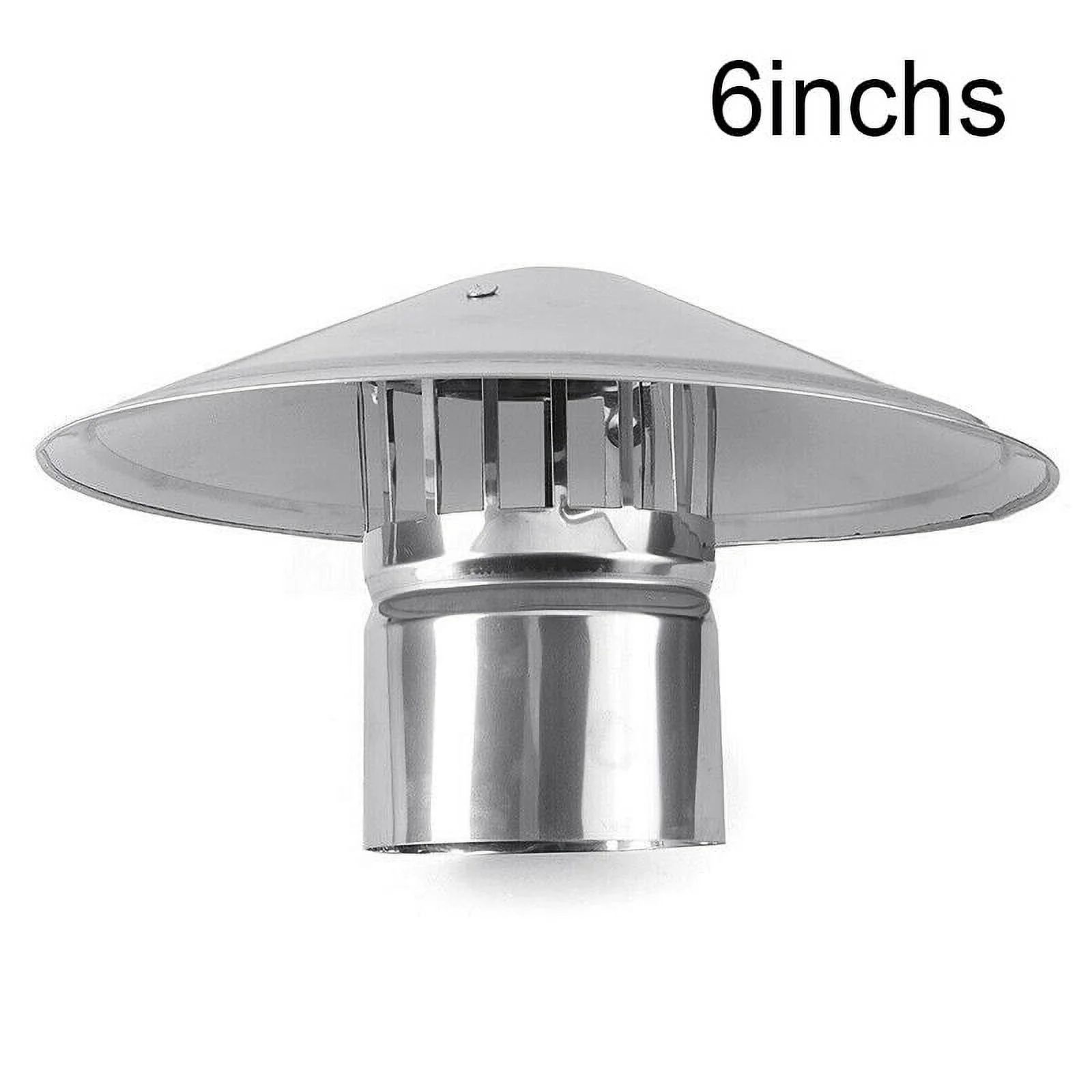 6 Inch Stove Pipe Chimney Cap Fireplaces Rain Hat Smokeware Zinc Alloy Mushroom-shaped