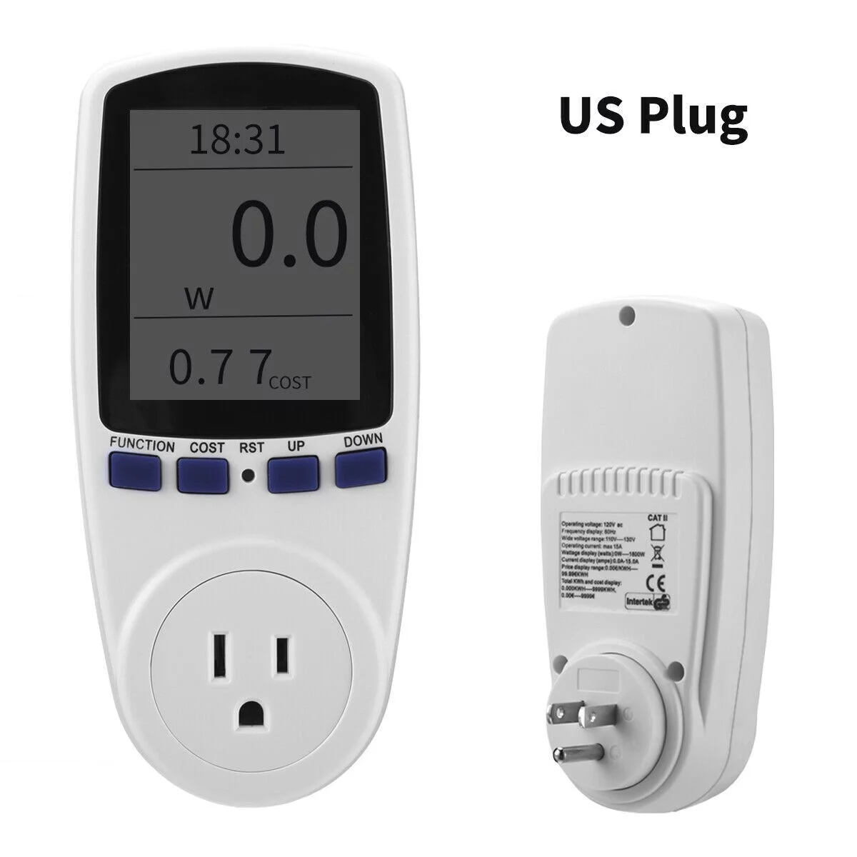 Home Electricity Usage Monitor - Plug-in Socket Watt Meter Power Meter Analyzer